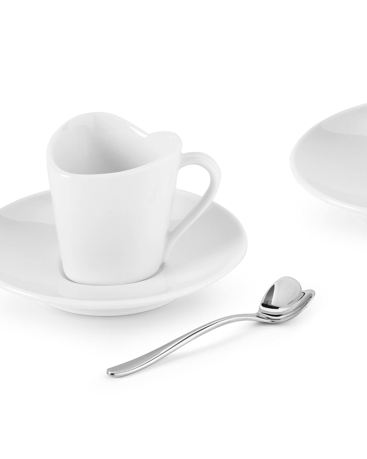 To – set di due tazze da caffè con sottotazza e due cucchiaini da caffè - Sag 80 - Alessi - Complemento
