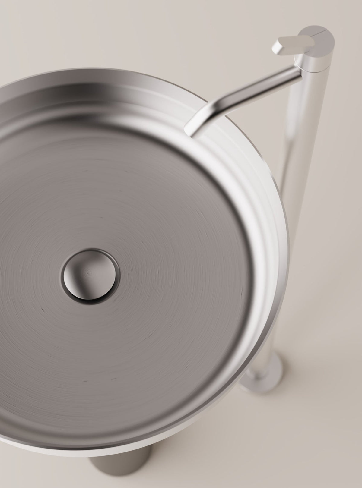 Undici Inox – lavabo a colonna - Sag 80 - Agape - Lavabo