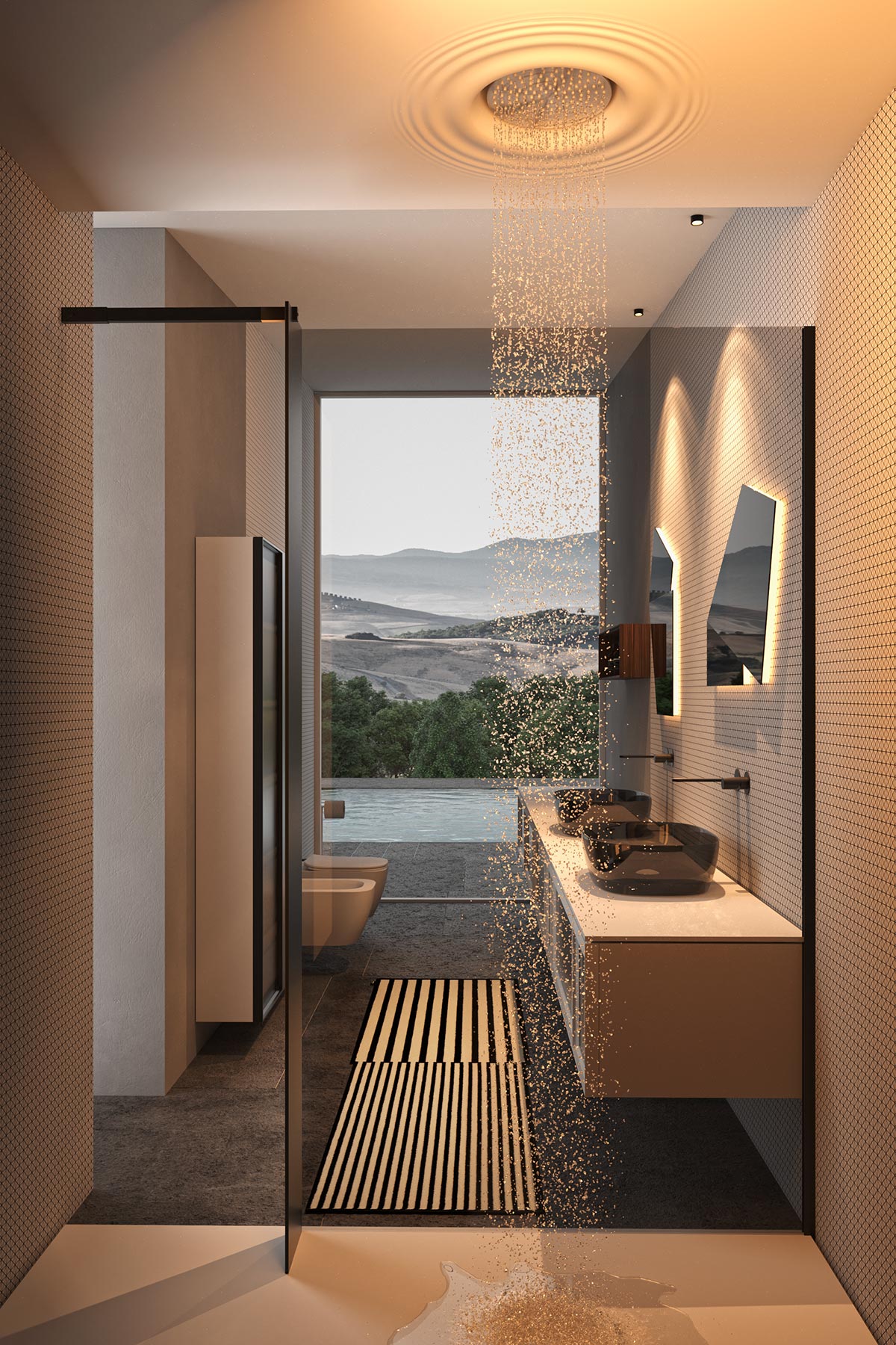 Raindrop – soffione indoor – ambientata