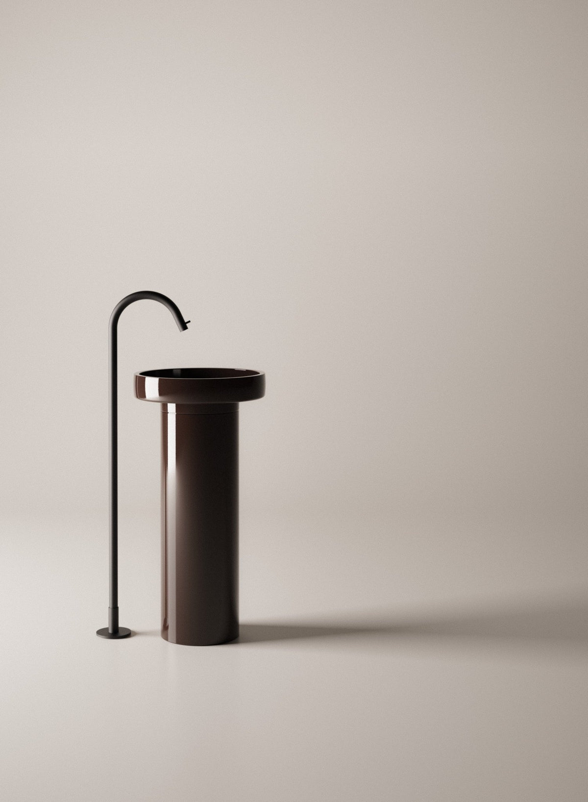 Cenote in solid surface – lavabo a colonna - Sag 80 - Agape - Lavabo
