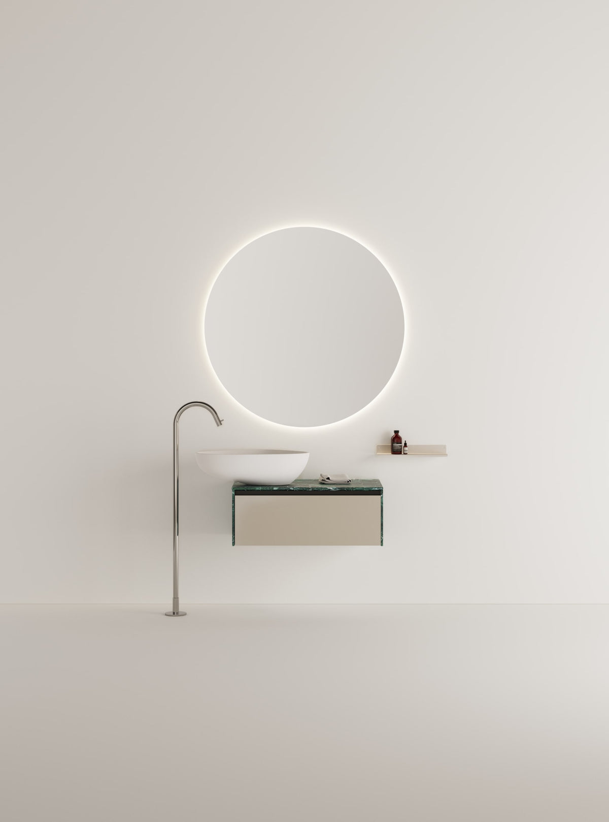 Memory tondo – specchio con luce – ambientata
