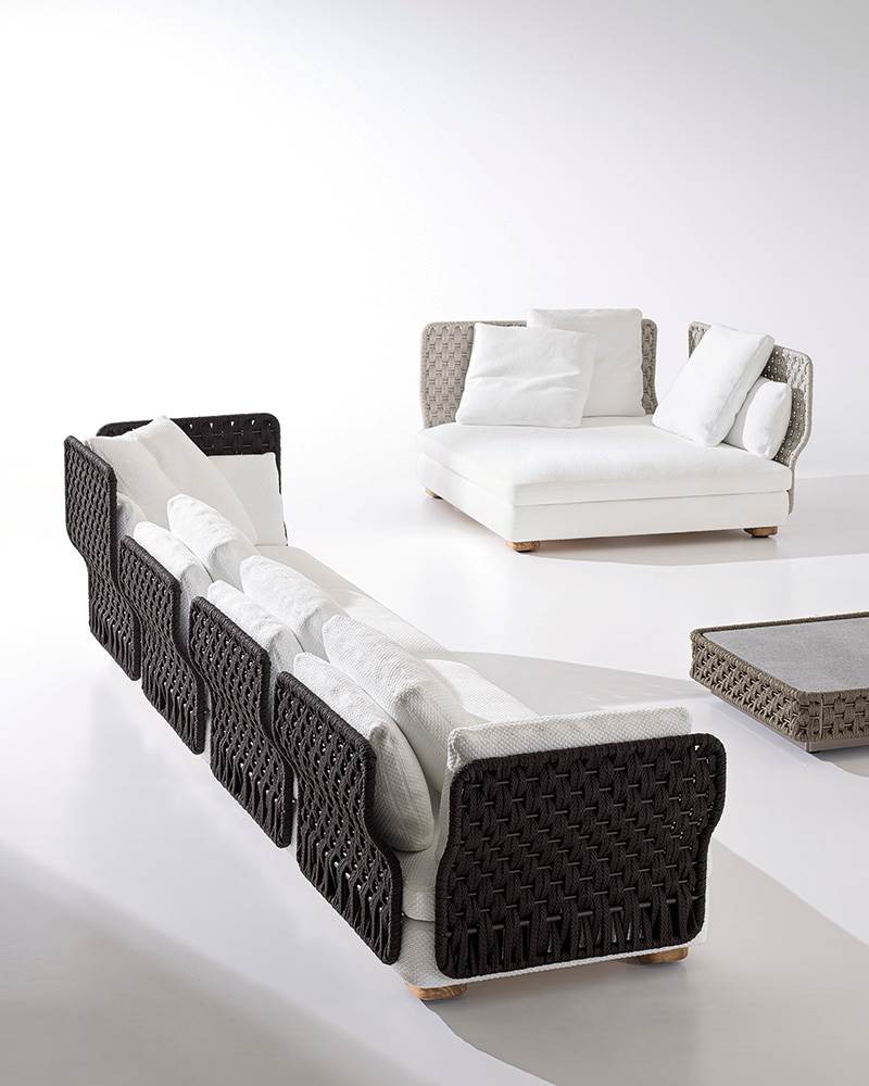 Amii – divano outdoor componibile - Sag 80 - Minotti - Divano