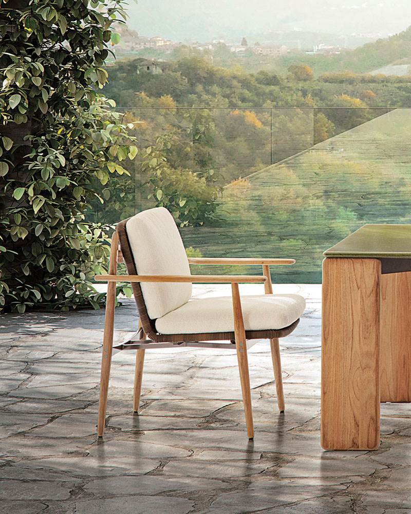 Trio Outdoor “Dining” – poltroncina dining outdoor - Sag 80 - Minotti - Sedia
