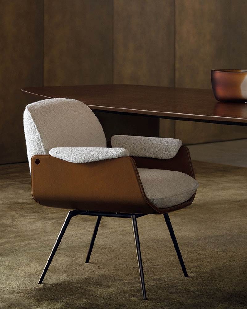 Laurel “Dining” – poltroncina dining - Sag 80 - Minotti - Poltrona