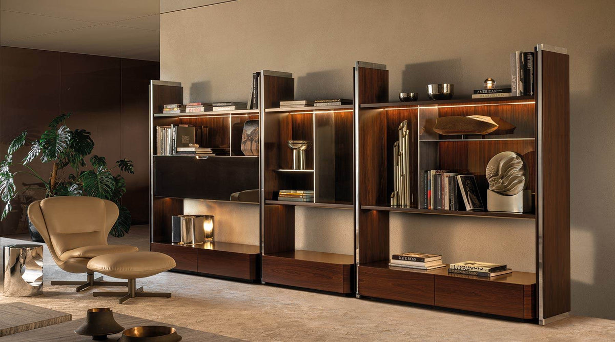 Atlas Living System – libreria componibile - Sag 80 - Minotti - Libreria