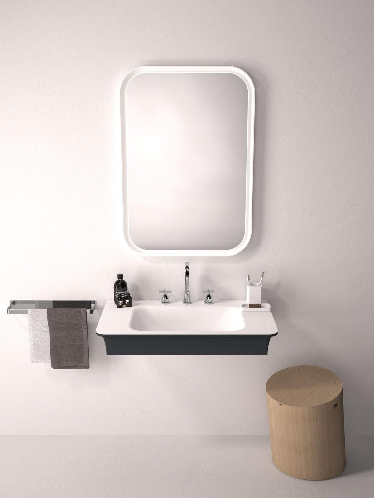 Novecento XL – lavabo a parete - Sag 80 - Agape - Lavabo
