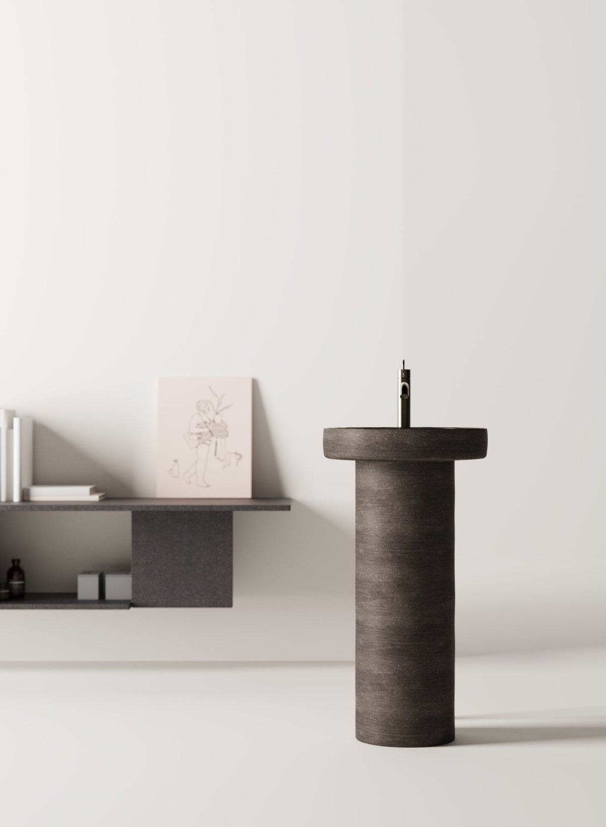 Cenote – lavabo a colonna - Sag 80 - Agape - Lavabo