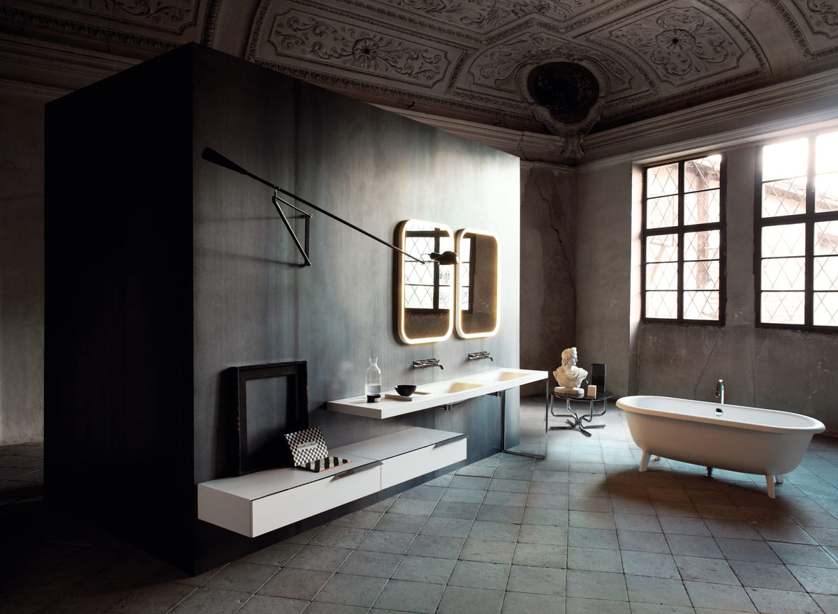 Ottocento 001 flat xl ottocento 001 autoportante – lavabo integrati nel piano - Sag 80 - Agape - Lavabo