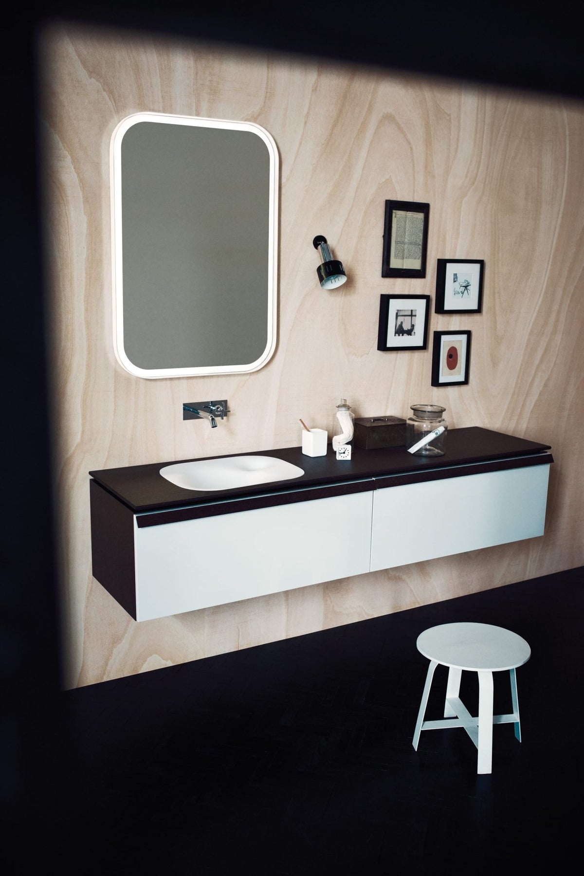 Flat XL da 3 cm – piano lavabo su contenitori - Sag 80 - Agape - Bagno