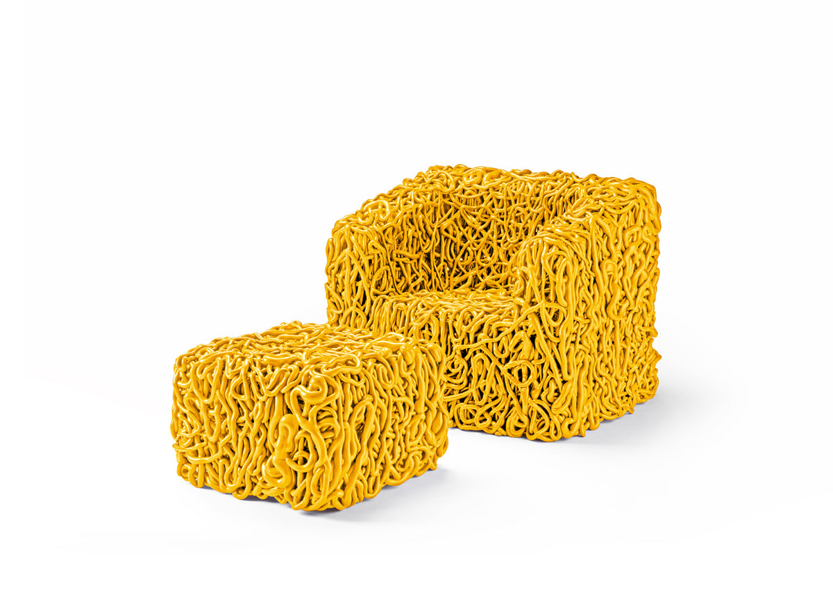 Senzafine – poltrona / pouf – ambientata
