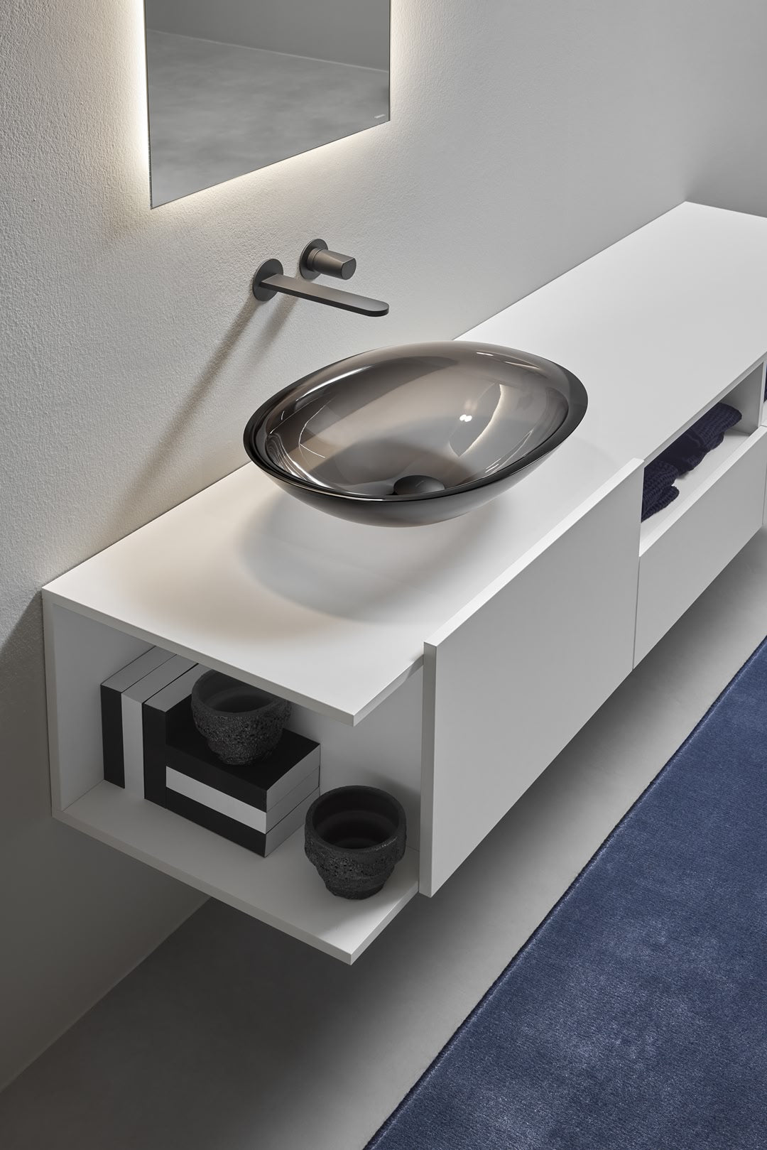 Servo Cristalmood – lavabo da appoggio - Sag 80 - Antonio Lupi - Lavabo