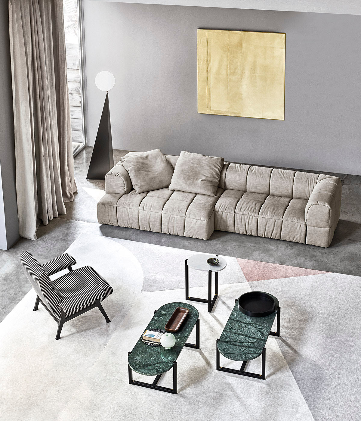Sigmund Desk - Version with Carrara marble top