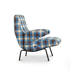 Delfino Armchair - Version with galvanic gold lacquered base CAPSULE COLLECTION