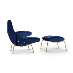 Delfino Armchair - Version with galvanic gold lacquered base CAPSULE COLLECTION
