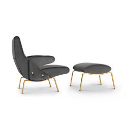 Delfino Armchair - Version with galvanic gold lacquered base CAPSULE COLLECTION