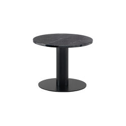 Goya Tavolino D. 50 H. 34 cm - Versione rotonda con top in marmo Marquinia
