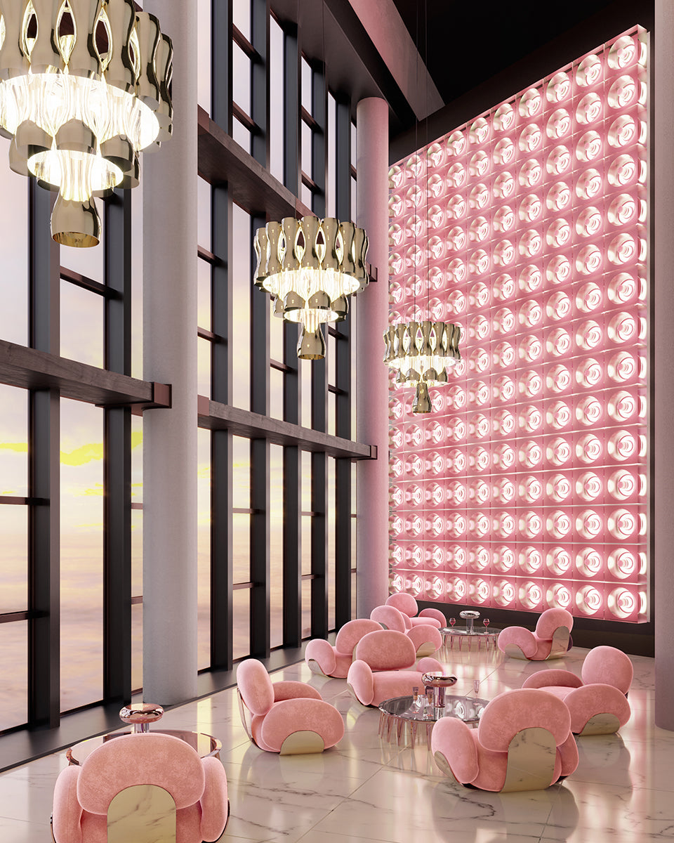 Krown Chandelier – lampada a sospensione – ambientata