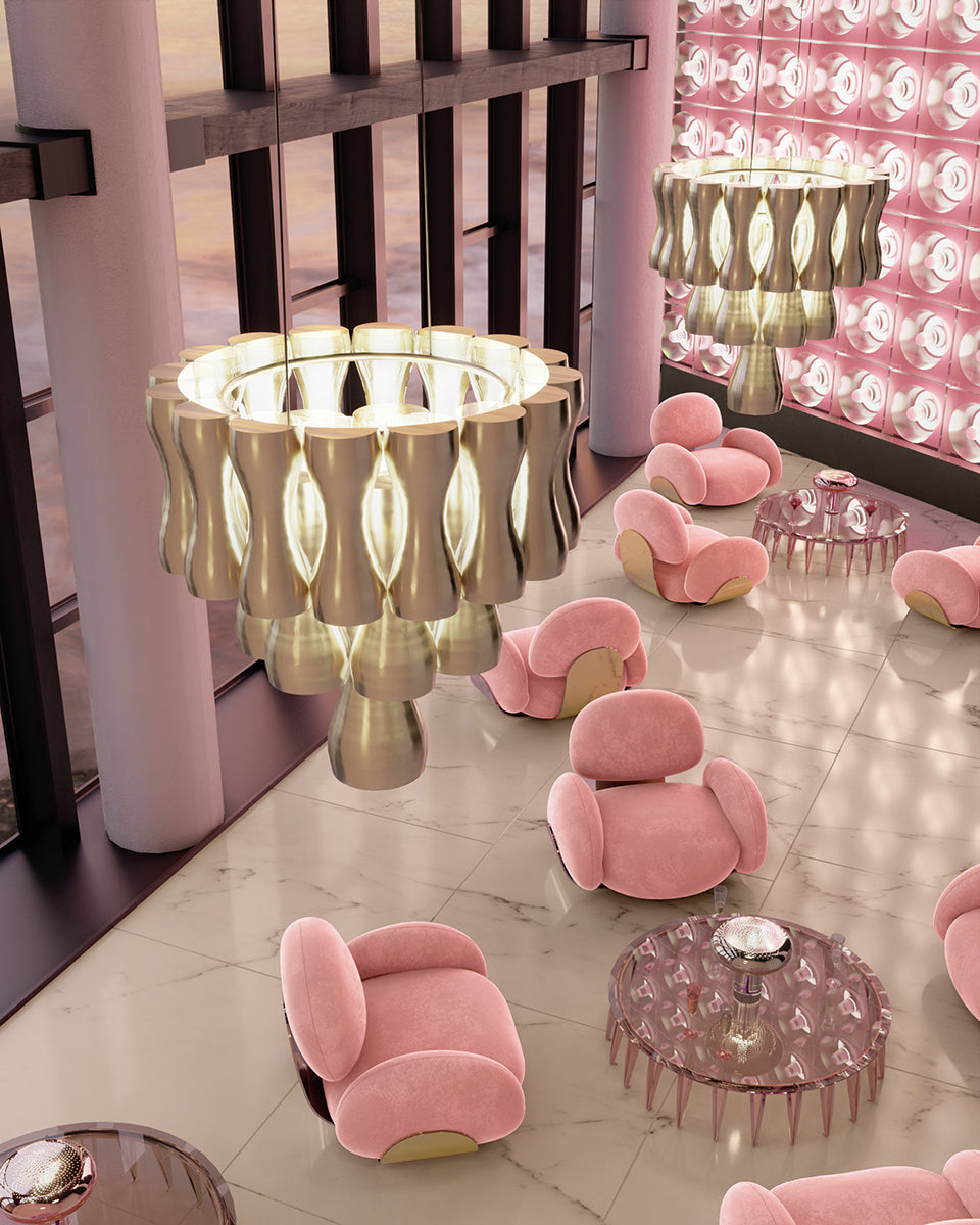 Krown Chandelier – lampada a sospensione – ambientata
