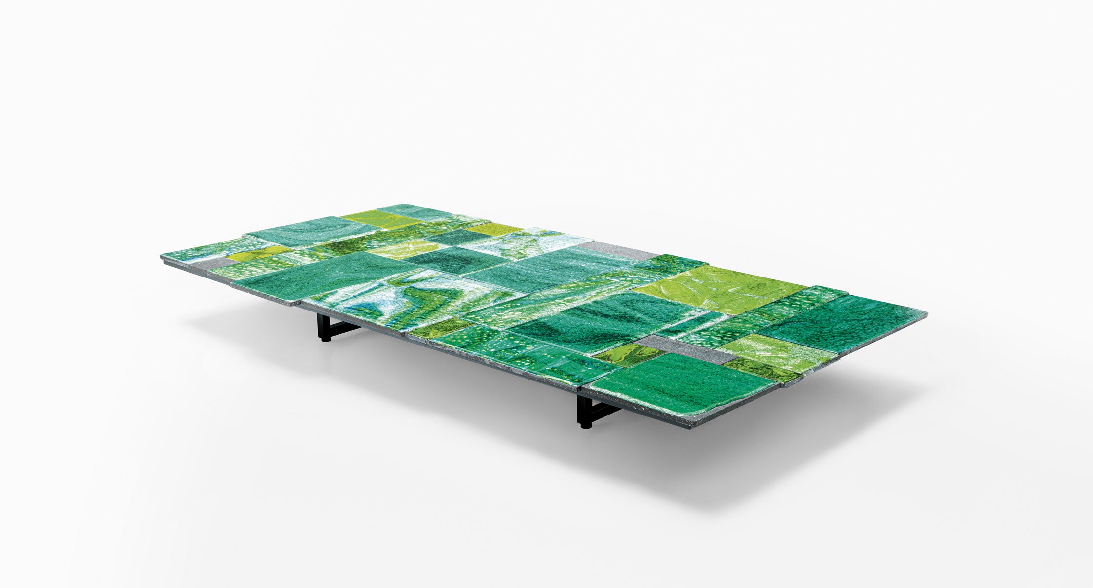 Sciara side table, lava stone and grass top MTV09, steel base ME451