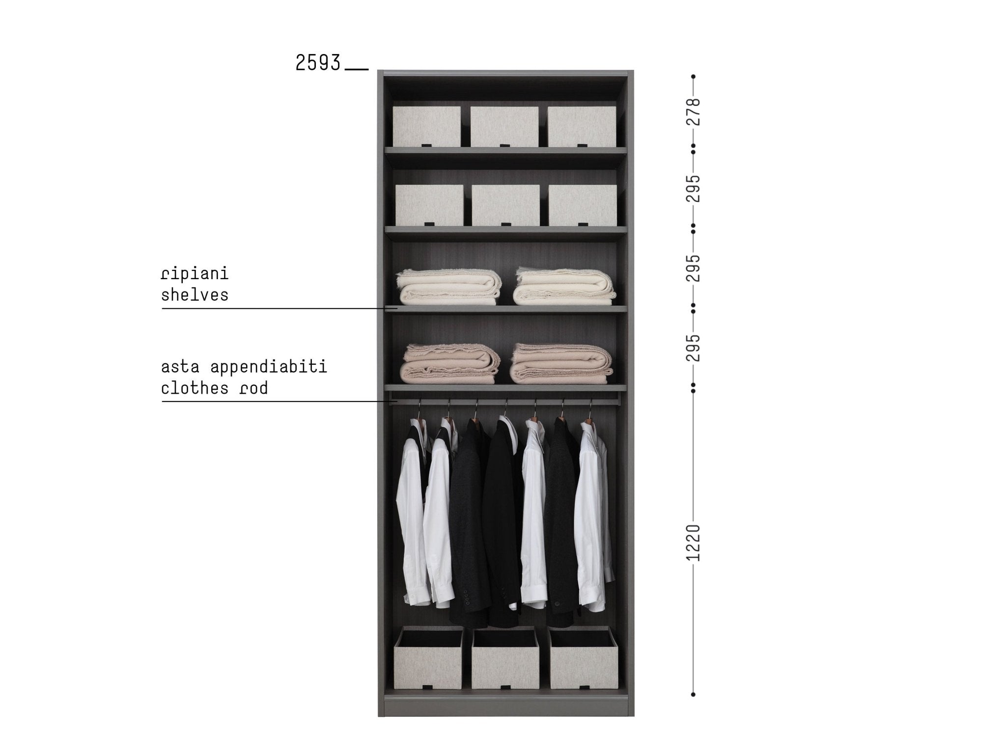 Armadio Organizzare l'interno - Sag 80 - Porro - Contenitore