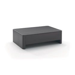 Tokio Service 106x32 - Versione con top in Travertino romano e base laccata betulla RAL 1013 - Sag 80 - Arflex -