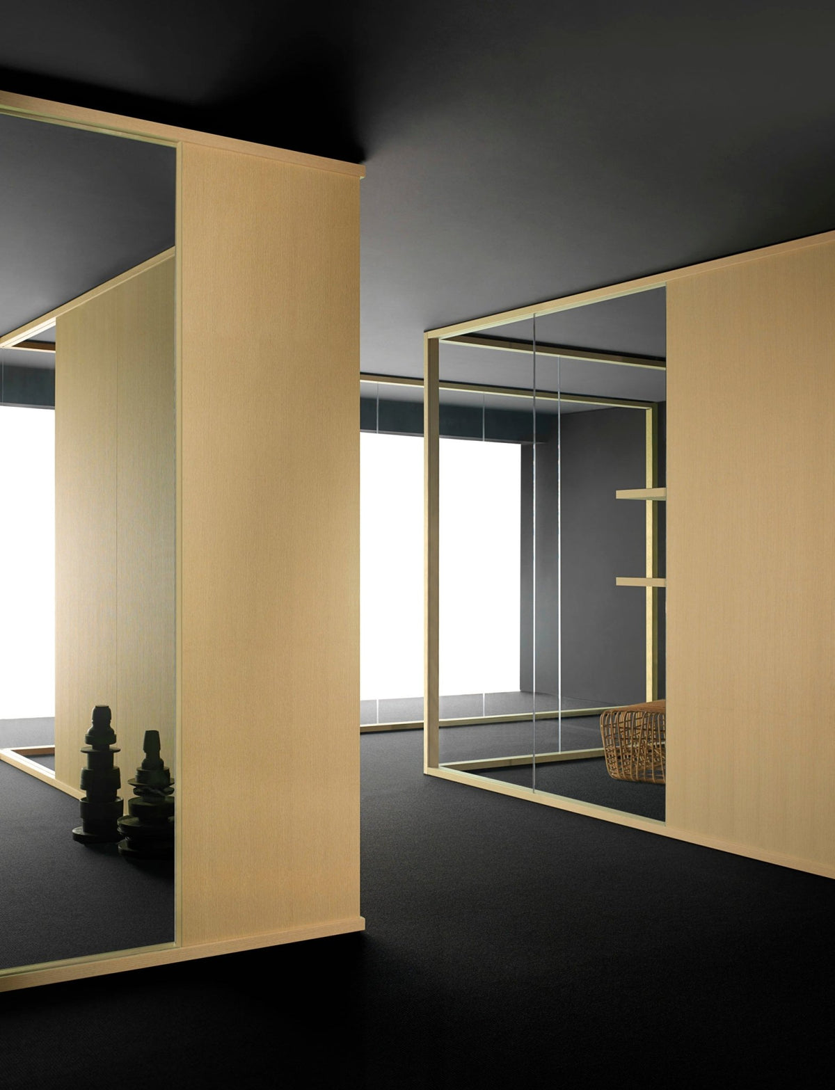 Wood Wall – parete divisoria in legno – ambientata