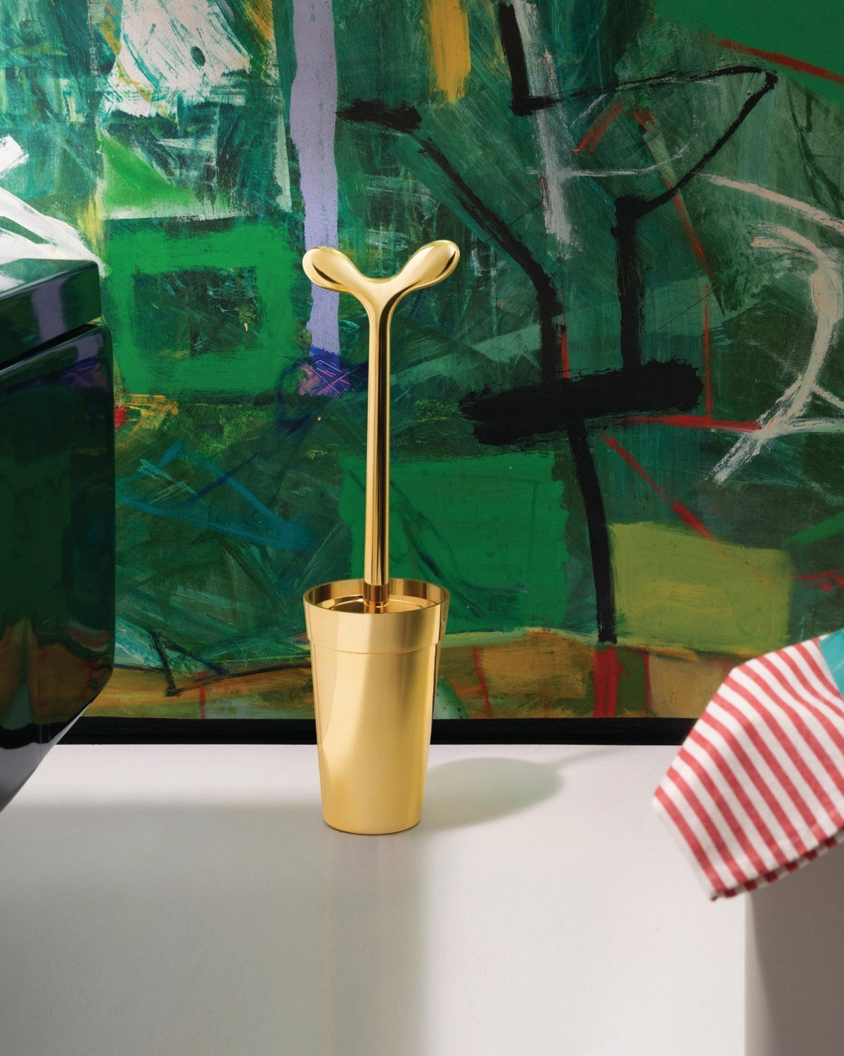 Merdolino Gold – scopino da bagno - Sag 80 - Alessi - Complemento