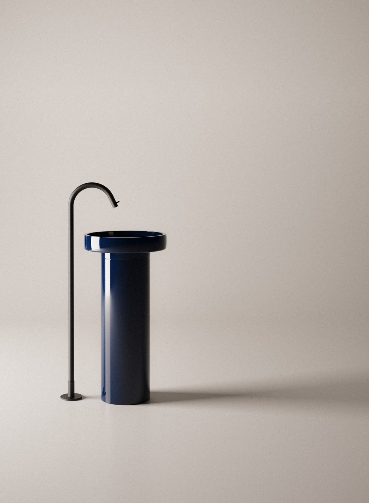 Cenote in solid surface – lavabo a colonna - Sag 80 - Agape - Lavabo
