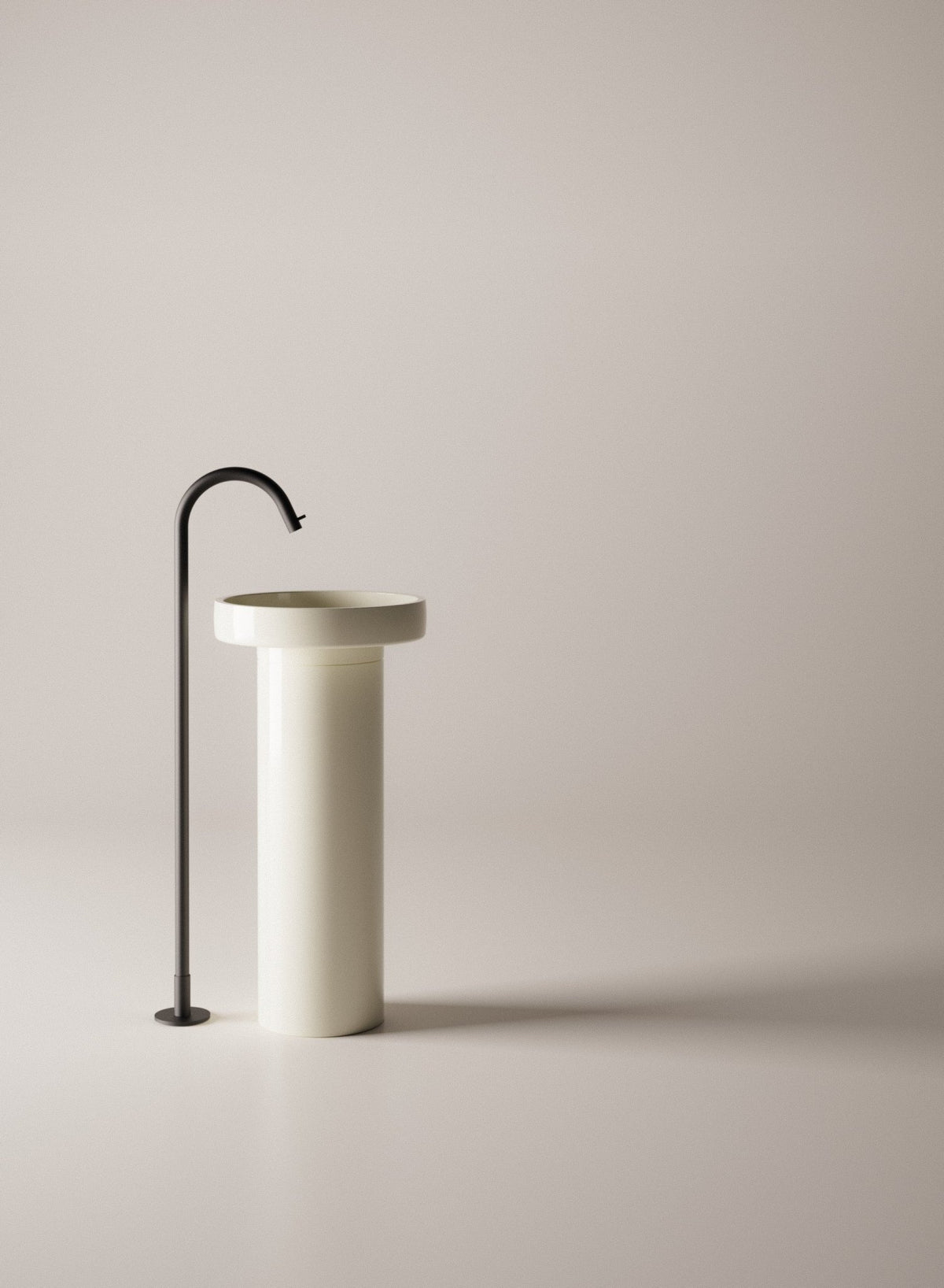 Cenote in solid surface – lavabo a colonna - Sag 80 - Agape - Lavabo