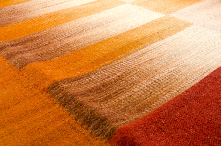 Kilim Orange Red 140 x 200 cm – kilim – ambientata