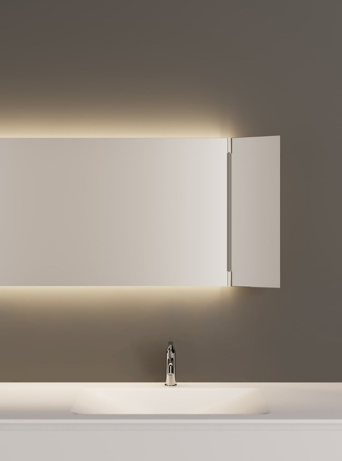 Narciso h 80 cm – specchio con luce - Sag 80 - Agape - Specchio