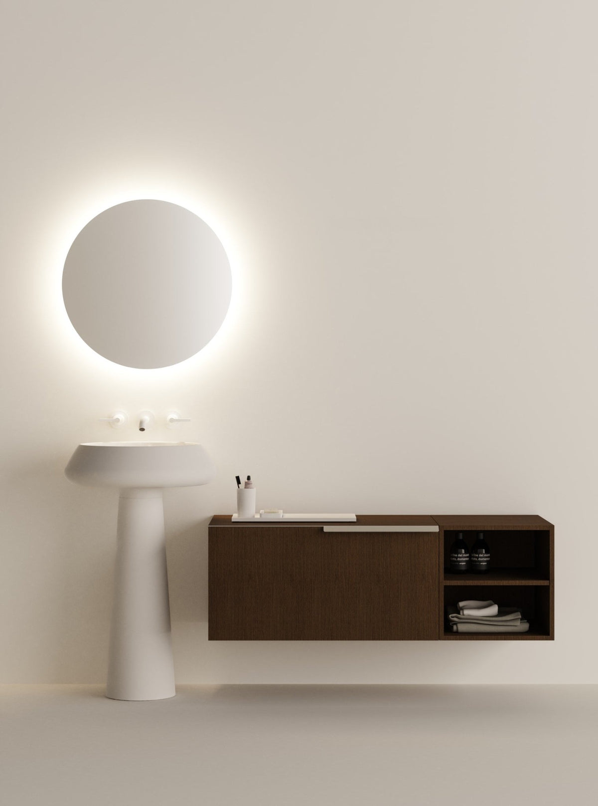 Flat XL da 6 cm – piano lavabo su contenitori - Sag 80 - Agape - Bagno
