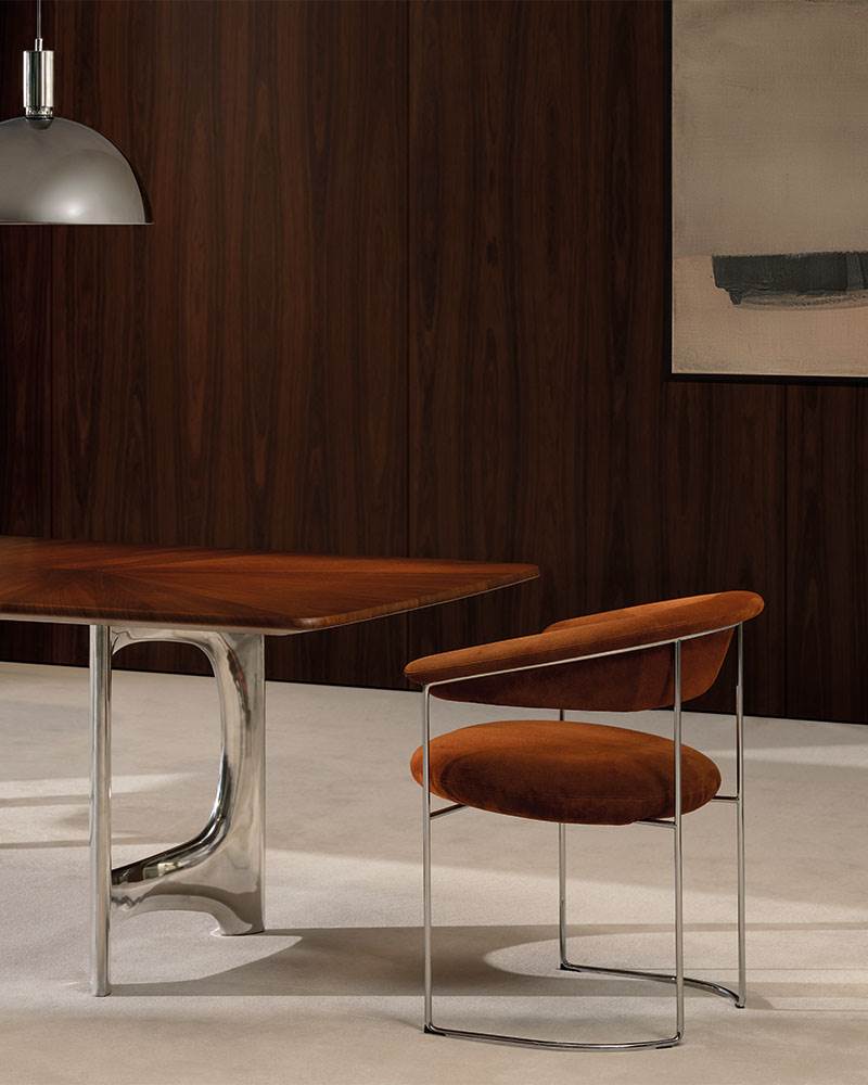 Elyne “Dining” – poltroncina dining - Sag 80 - Minotti - Sedia