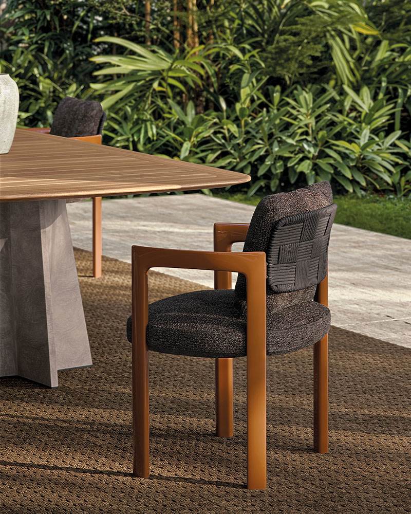 Giulietta “Cord” Outdoor – poltroncina dining outdoor - Sag 80 - Minotti - Sedia