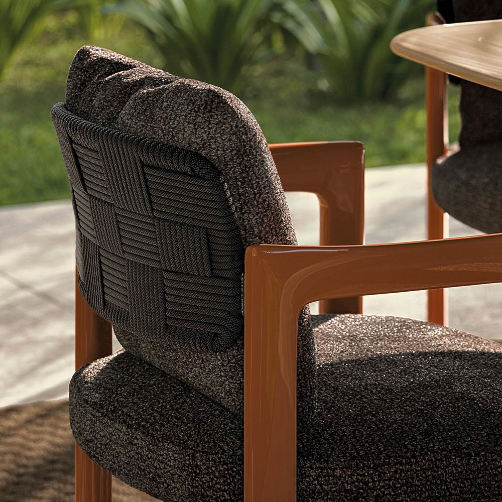 Giulietta “Cord” Outdoor – poltroncina dining outdoor - Sag 80 - Minotti - Sedia