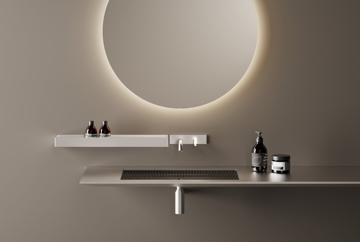Ell Inox – lavabo a parete - Sag 80 - Agape - Lavabo