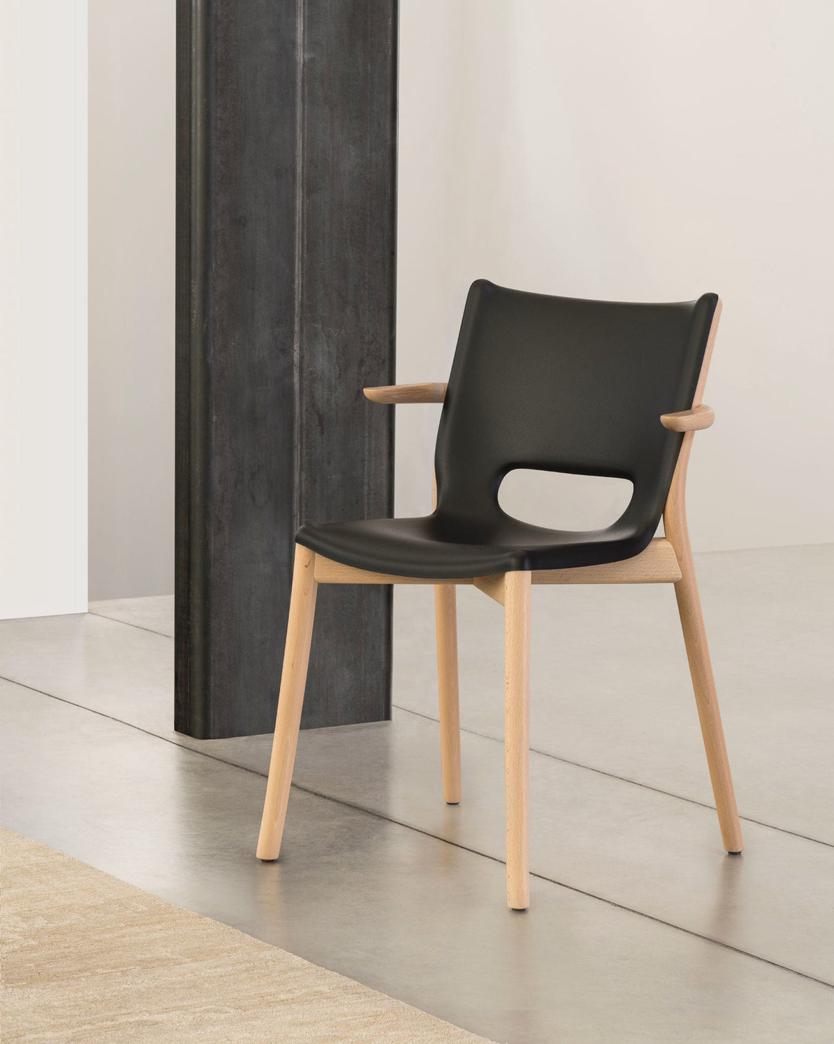 Poêle Collection – sedia monoscocca con braccioli (PS20_) - Sag 80 - Alessi - Sedia