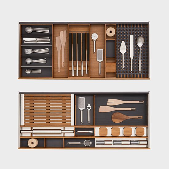 Accessori interni per cassetti e cestoni cucina - Sag 80 - Arclinea - Cucina