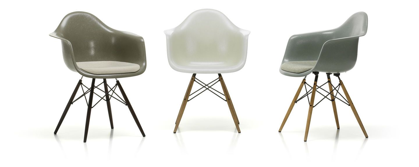 Eames Fiberglass Armchair DAW - Sag 80 - Vitra - Sedia