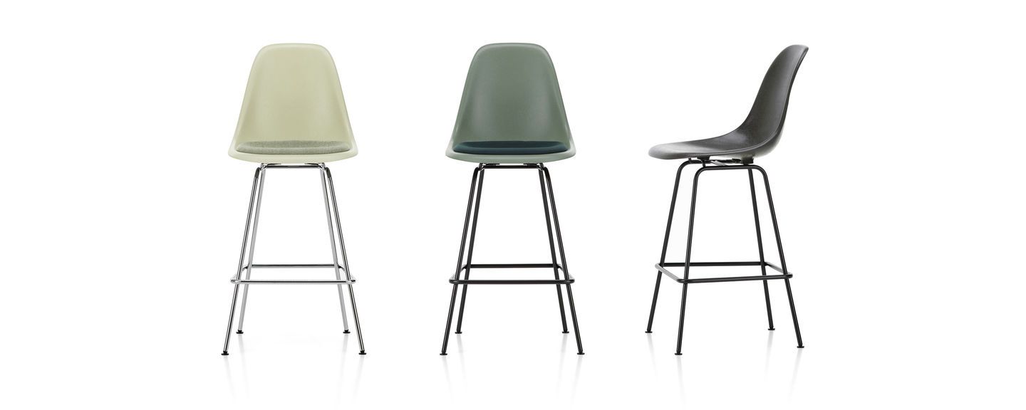 Eames Fiberglass Stool - Sag 80 - Vitra - Sedia