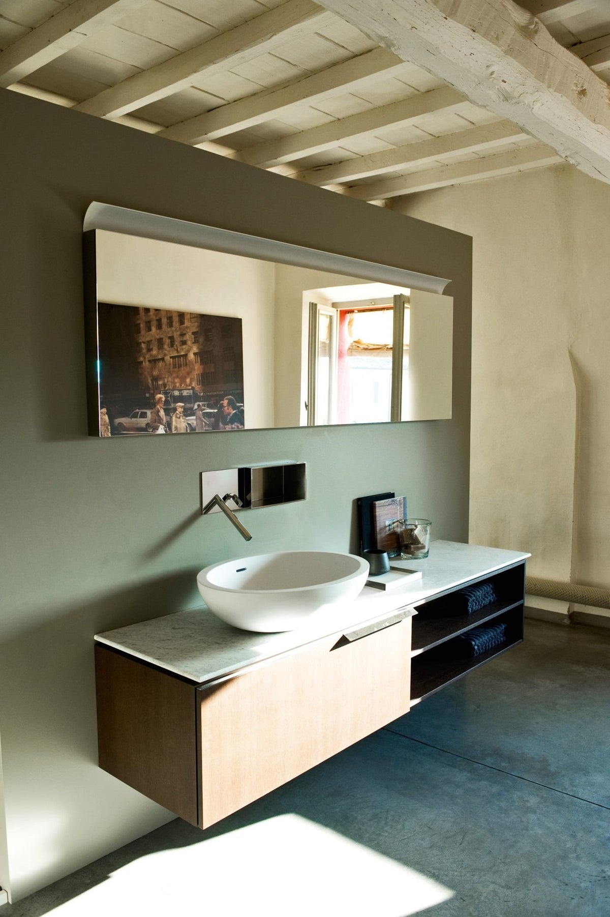 Flat XL da 3 cm – piano lavabo su contenitori - Sag 80 - Agape - Bagno