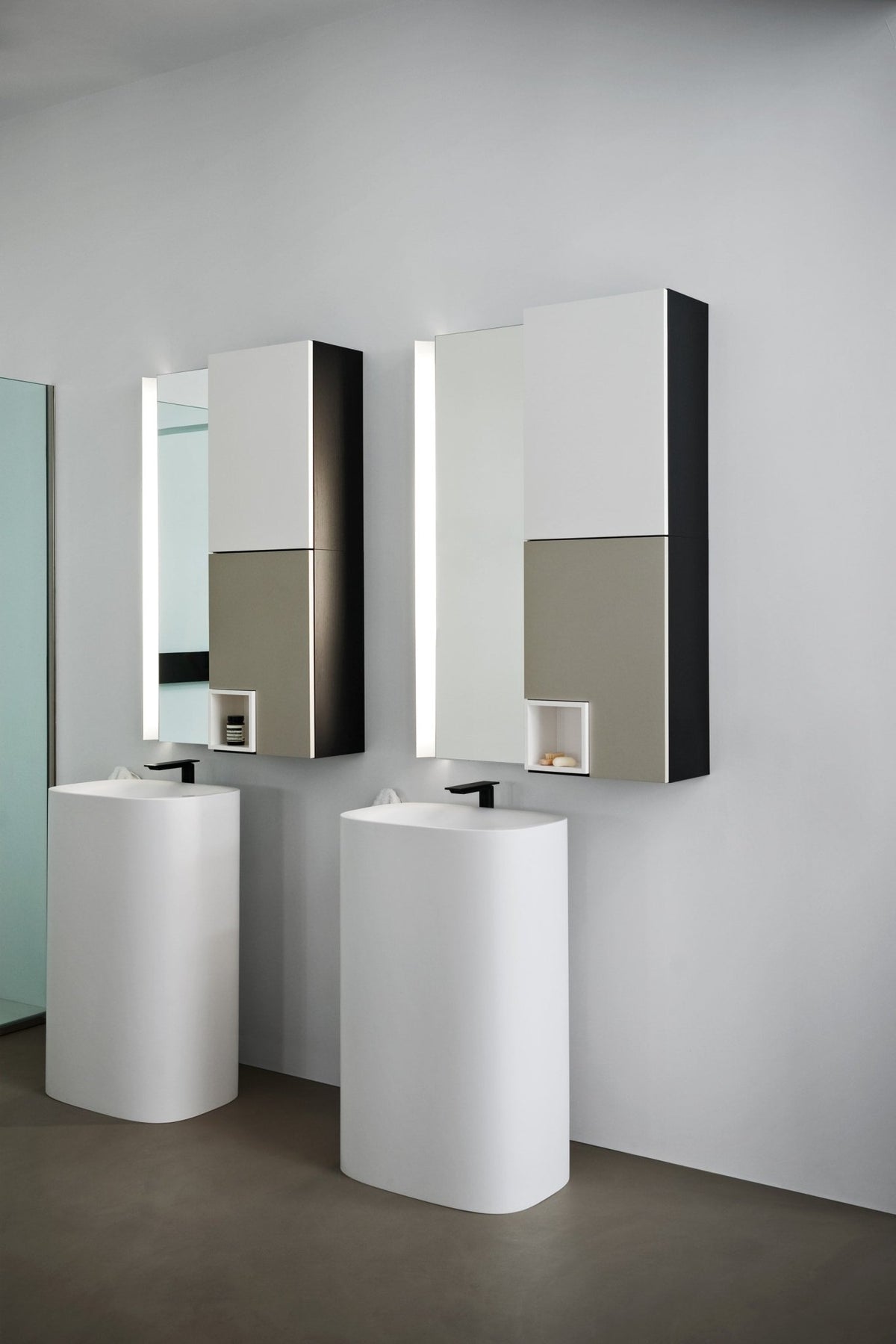 Nivis – lavabo a colonna - Sag 80 - Agape - Lavabo