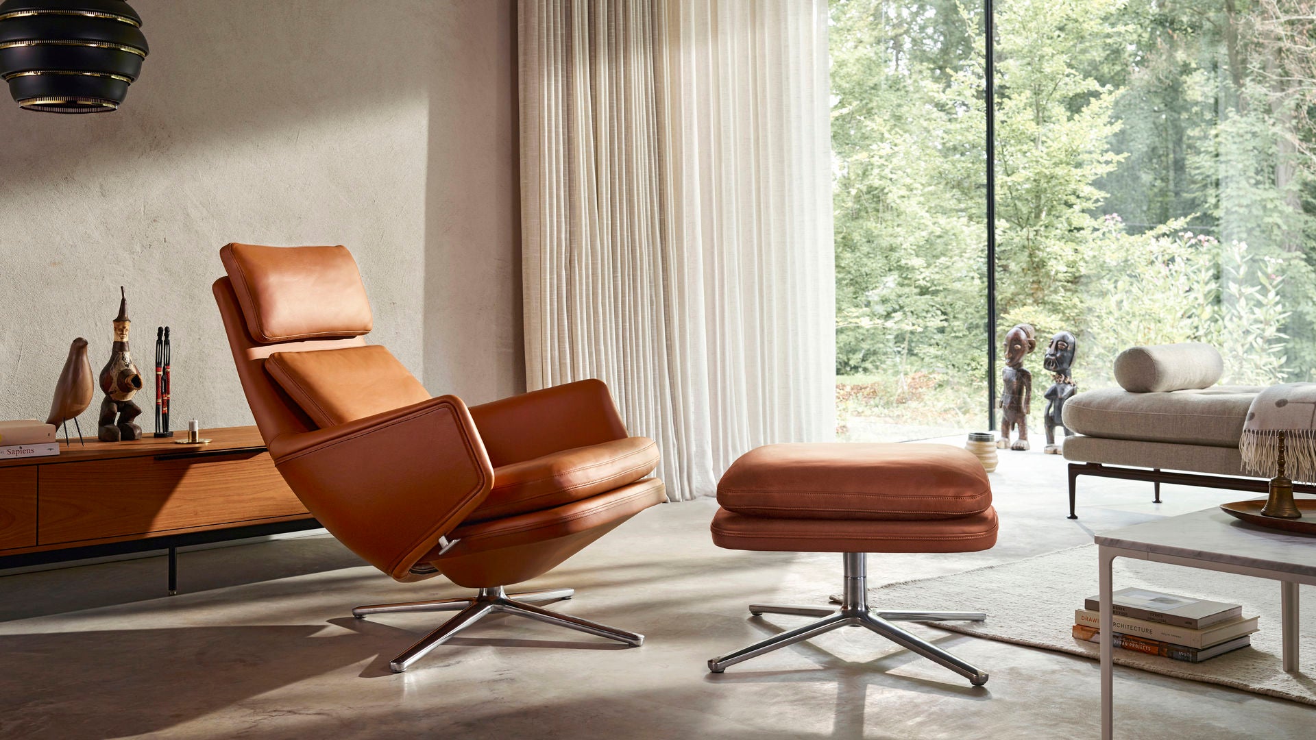 Grand Relax & Ottoman - Sag 80 - Vitra - Poltrona