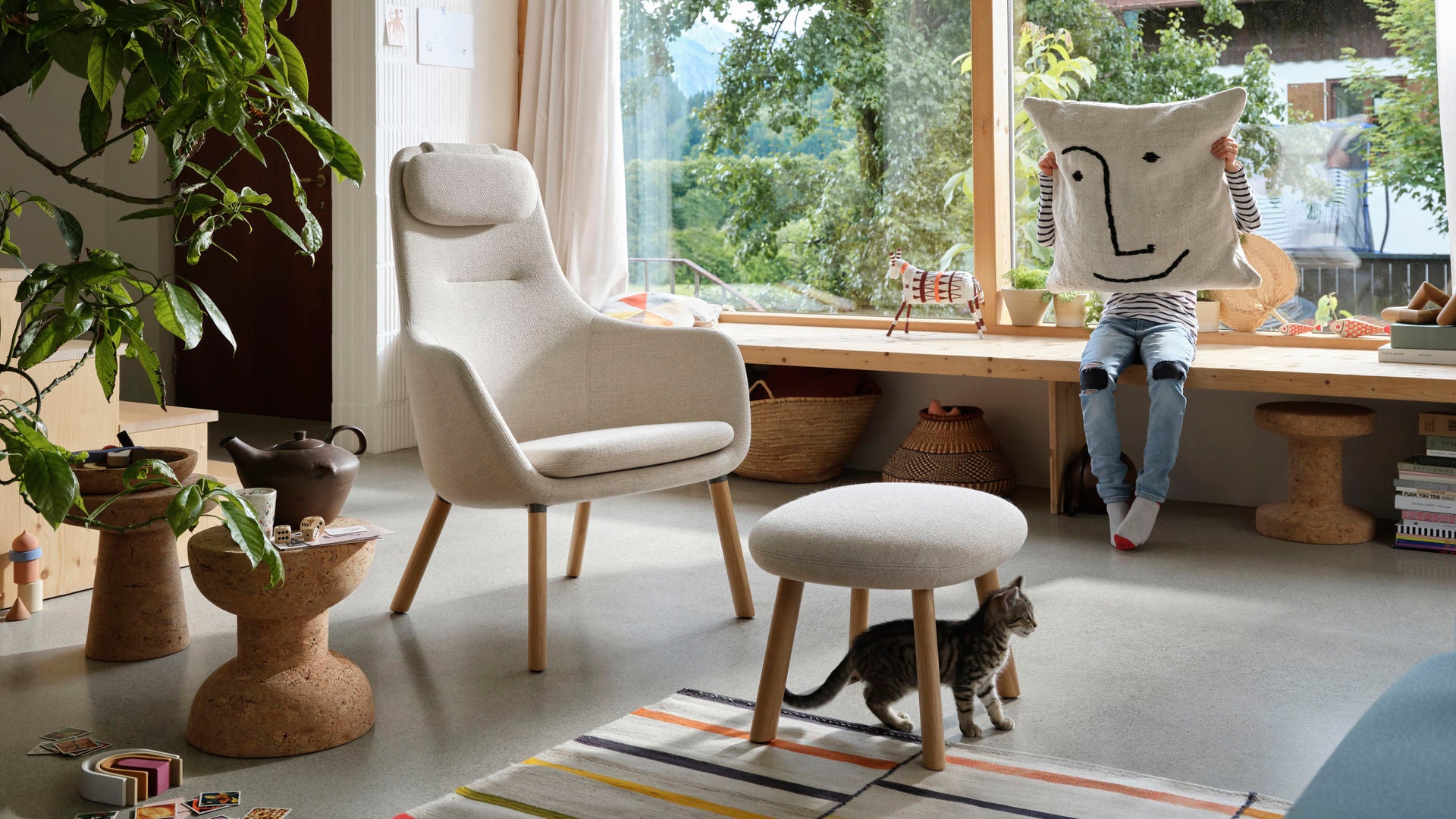HAL Lounge Chair & Ottoman - Sag 80 - Vitra - Poltrona