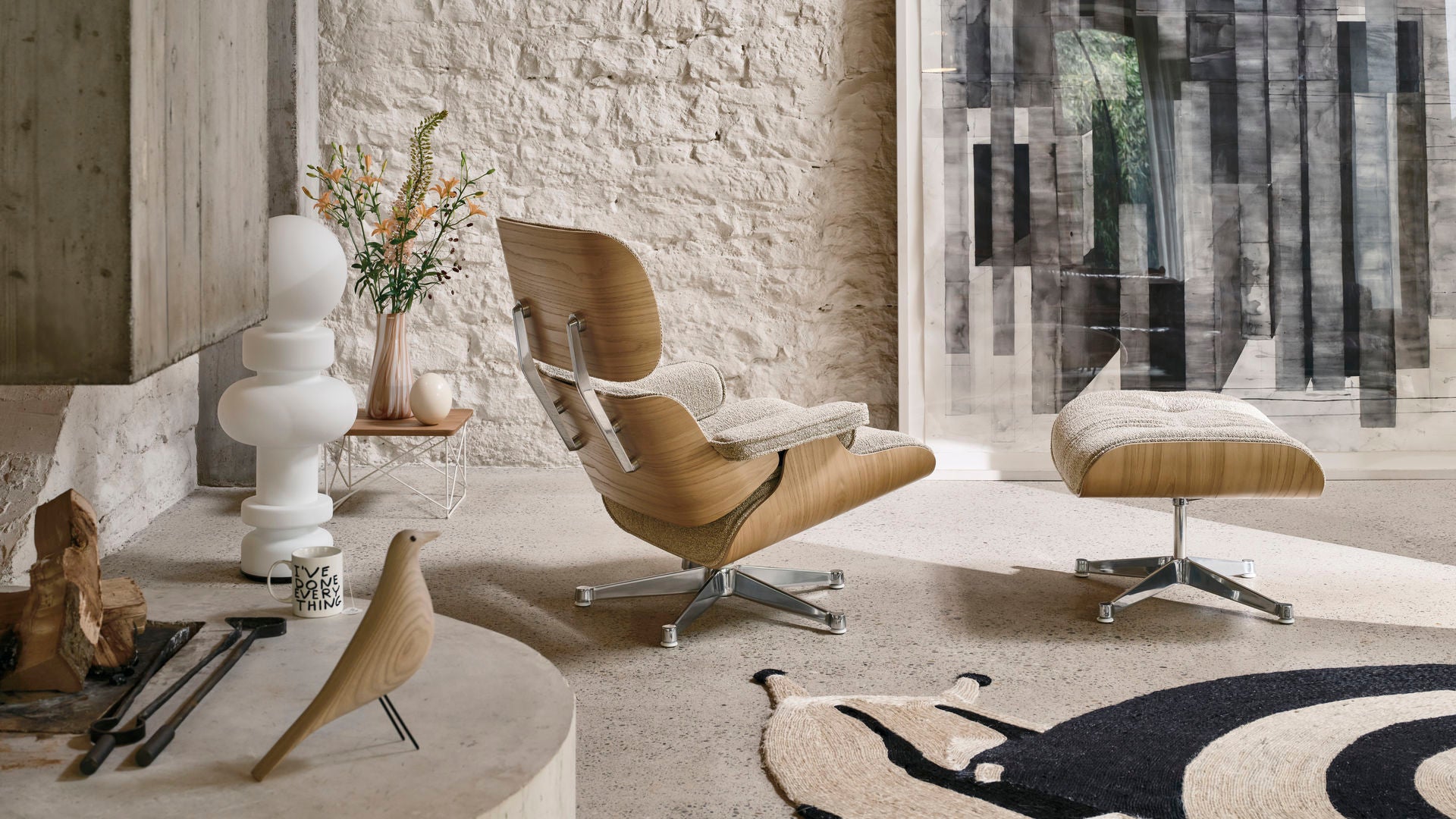 Lounge Chair & Ottoman - Sag 80 - Vitra - Poltrona