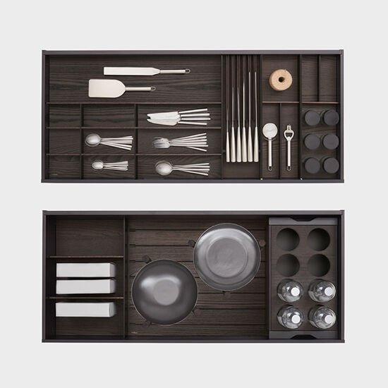 Accessori interni per cassetti e cestoni cucina - Sag 80 - Arclinea - Cucina