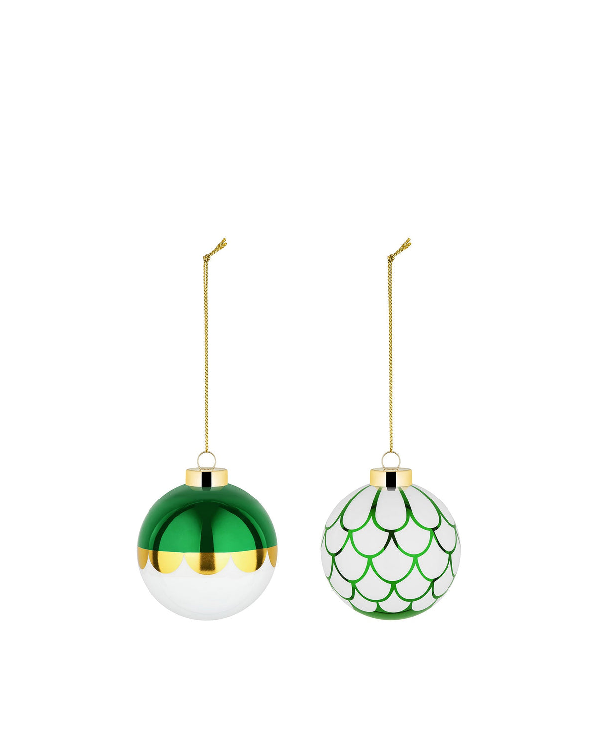 Delight – set di 2 palle per albero di Natale (NZ04SET4GR) - Sag 80 - Alessi - Complemento