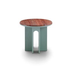 Arcolor Coffee Table 30 - Version with base lacquered in grey RAL 7036 and top in Carrara marble