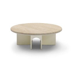 Arcolor Coffee Table 30 - Version with base lacquered in grey RAL 7036 and top in Carrara marble