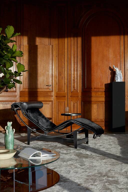 Poltrona 4 Chaise Longue À Réglage Continu, Noire, Durable - Sag 80 - Cassina - Poltrona